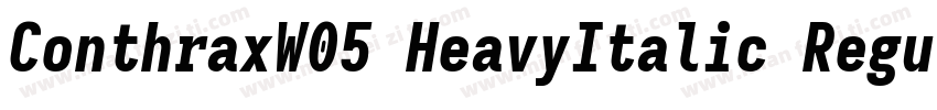 ConthraxW05 HeavyItalic Regular字体转换